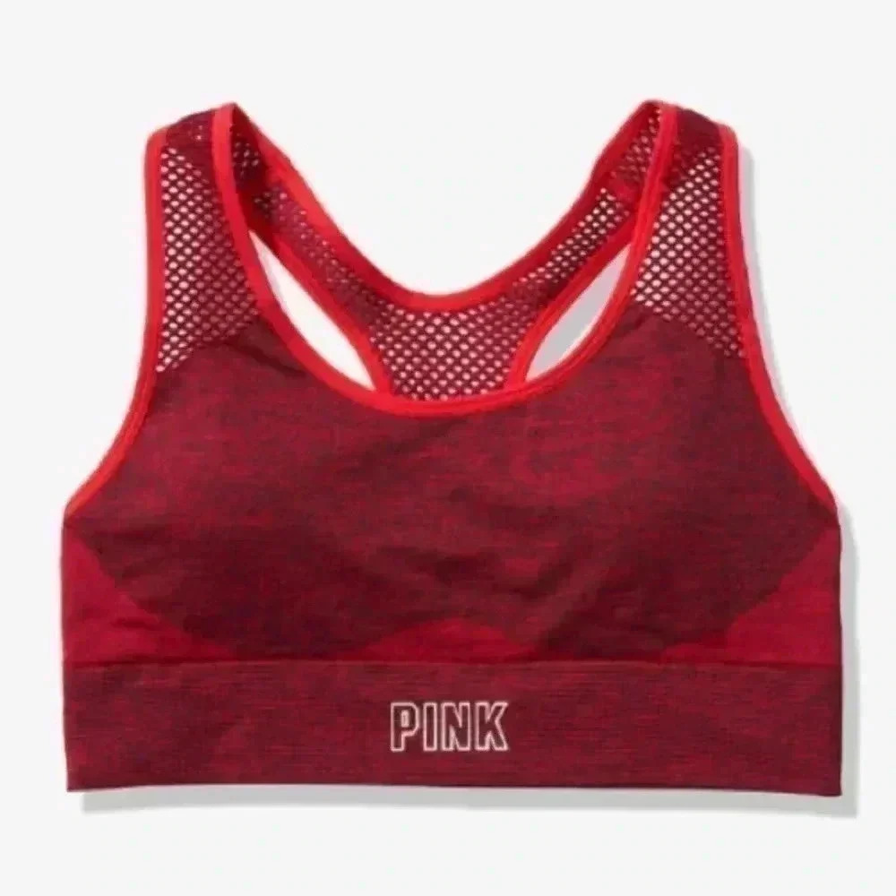 Pink sports bra